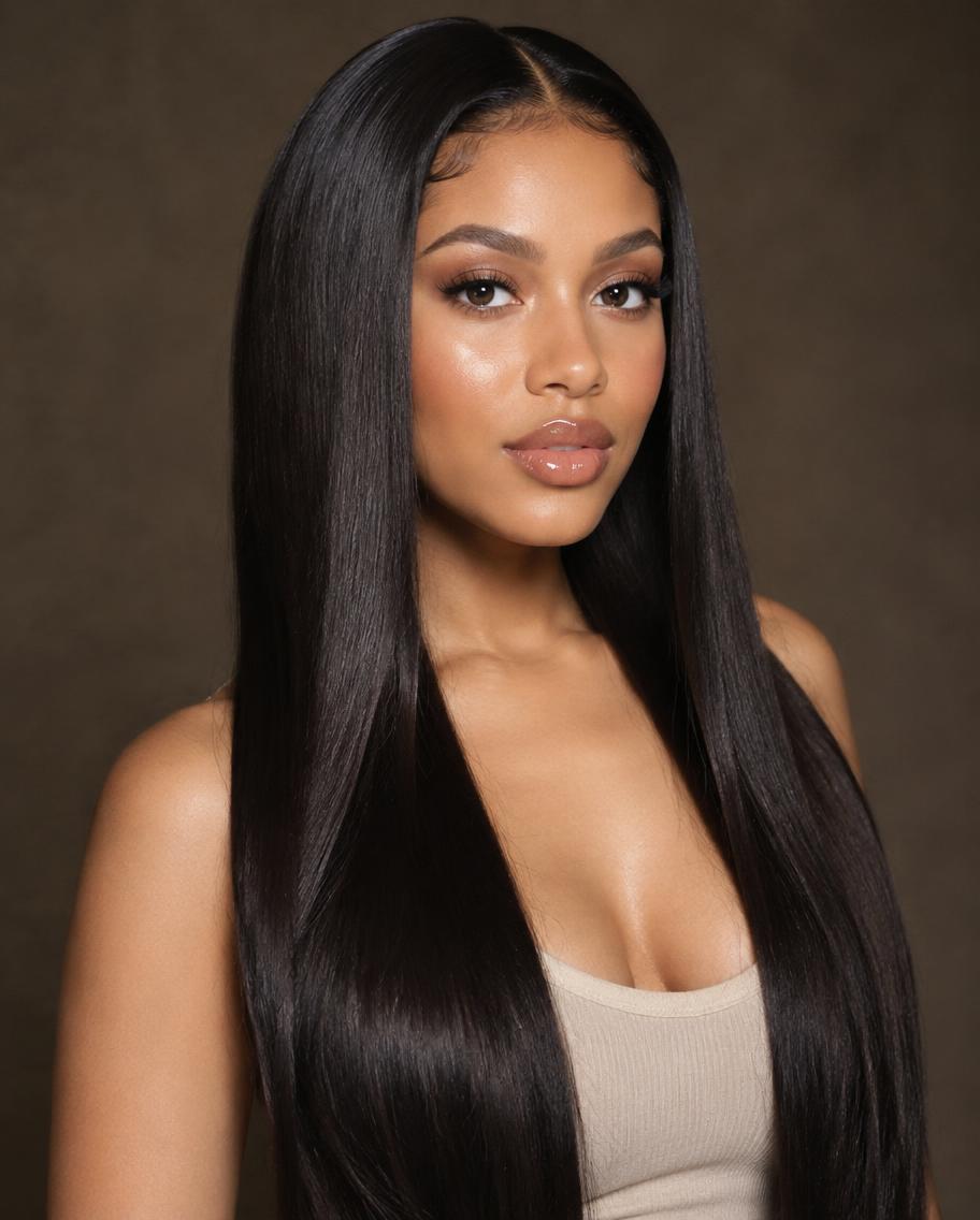 Straight 100% human hair lace front — The Nia